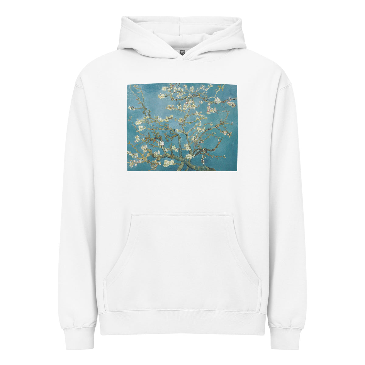 White Hoodie Vincent Van Gogh S Almond Blossom Famous Painting Signature