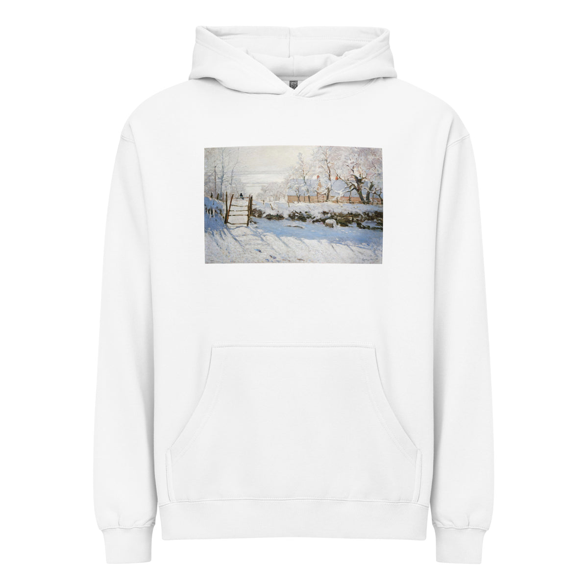 White Hoodie Claude Monet S The Magpie Famous Painting Signature