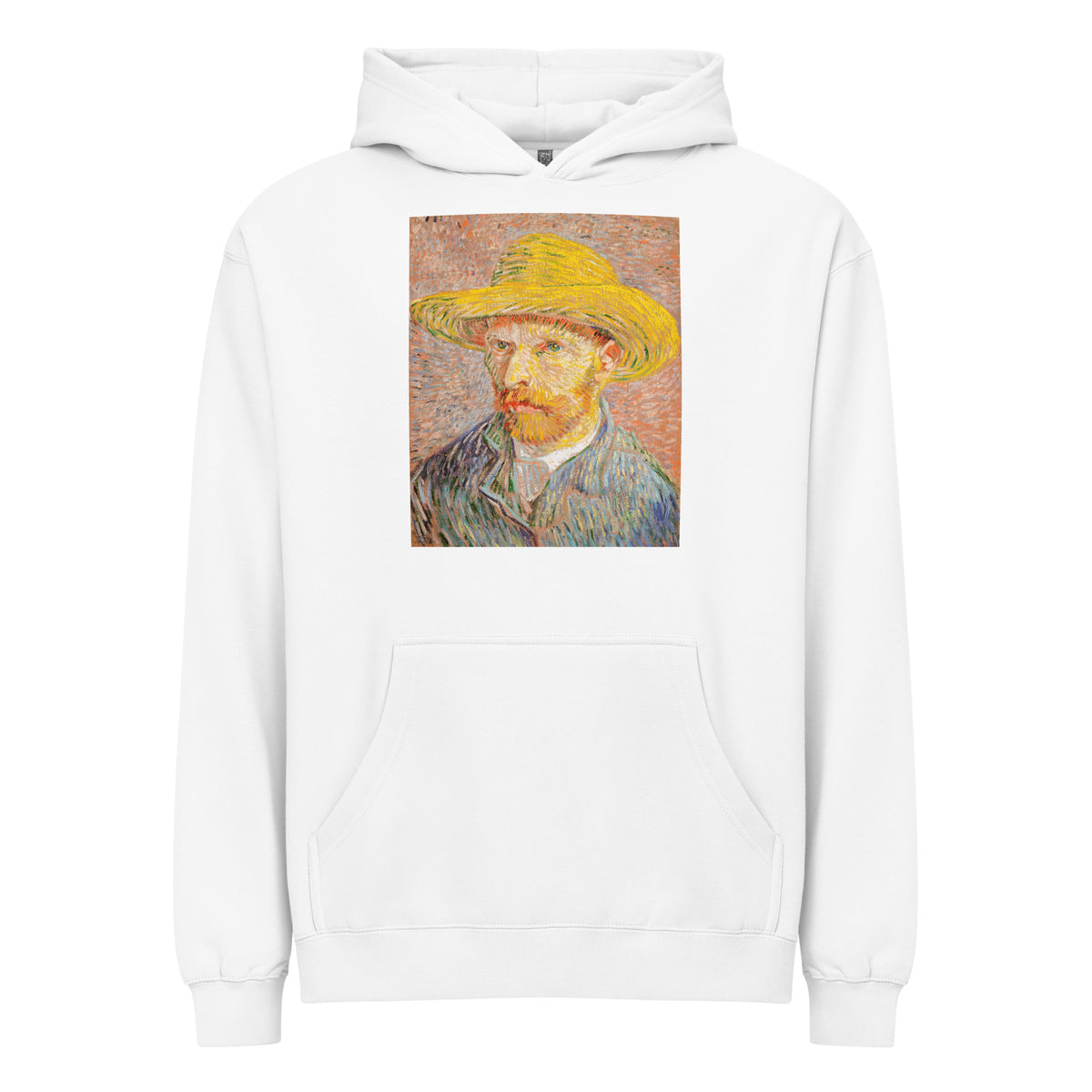 White Hoodie Self-Portrait With A Straw Hat Signature