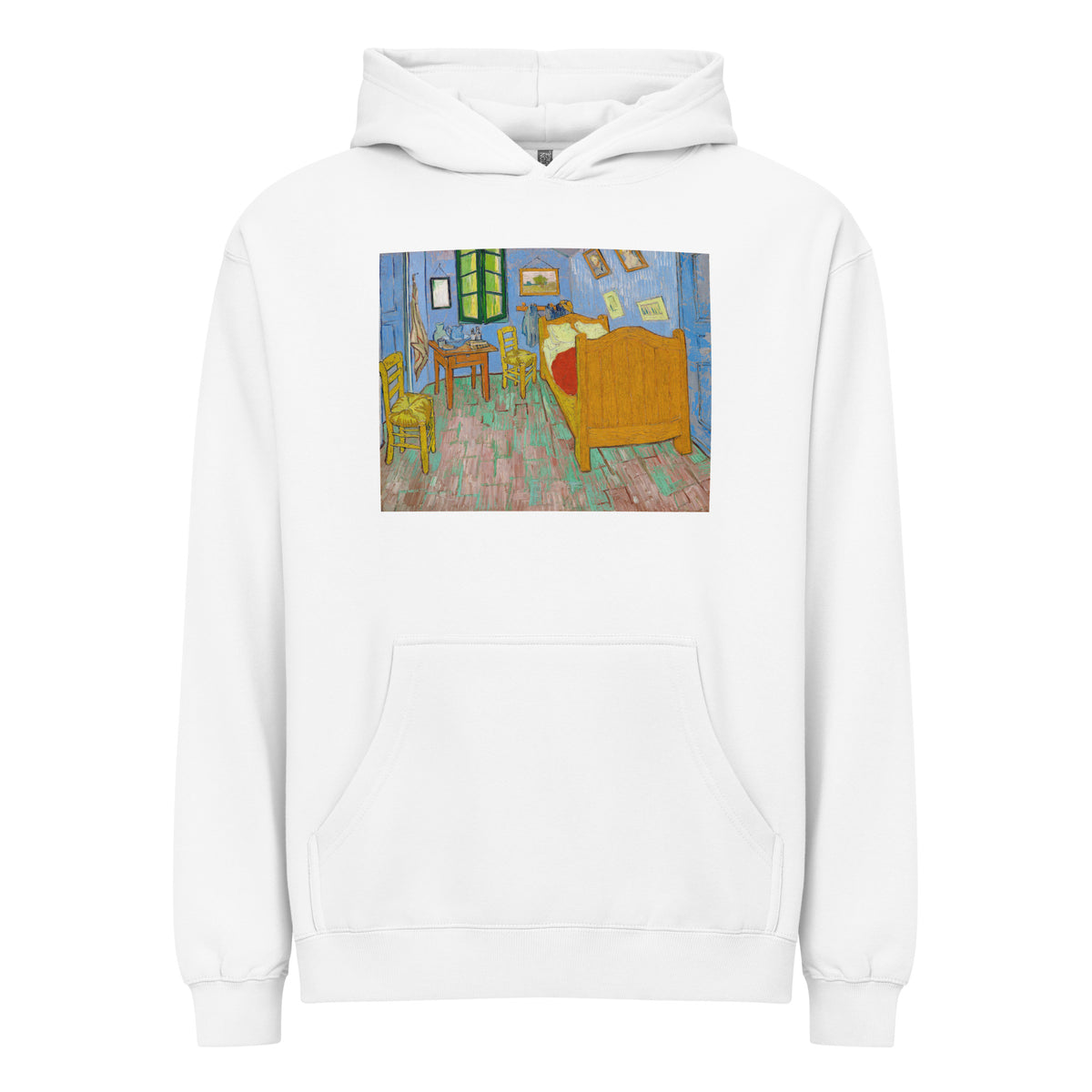 White Hoodie Vincent Van Gogh S The Bedroom Famous Painting Signature