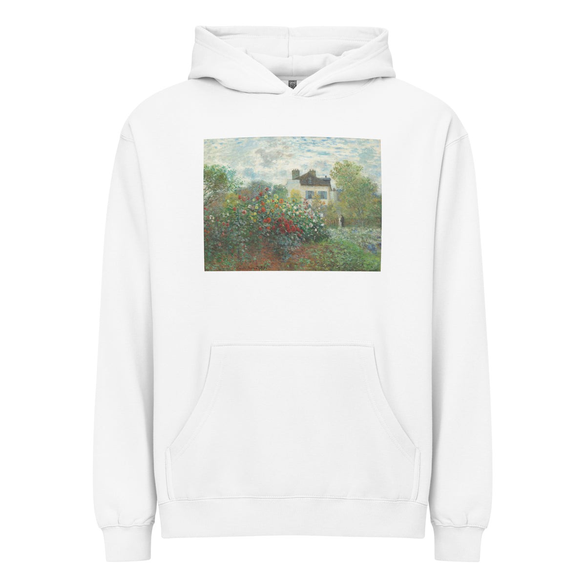 White Hoodie The Artist S Garden In Argenteuil A Corner Of The Garden With Dahlias Signature