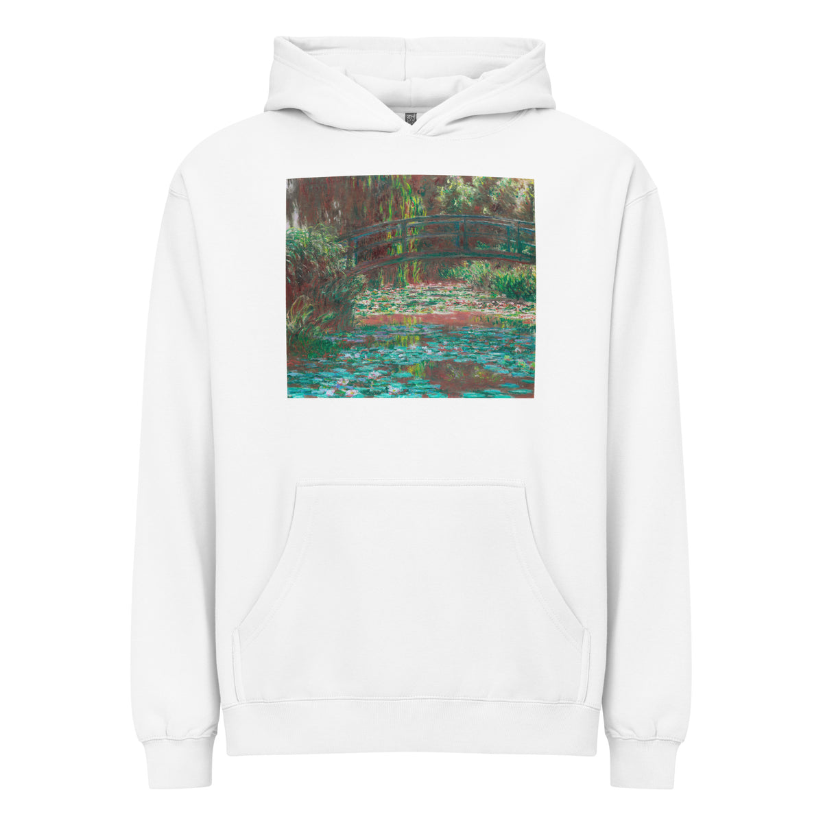 White Hoodie Water Lily Pond Signature