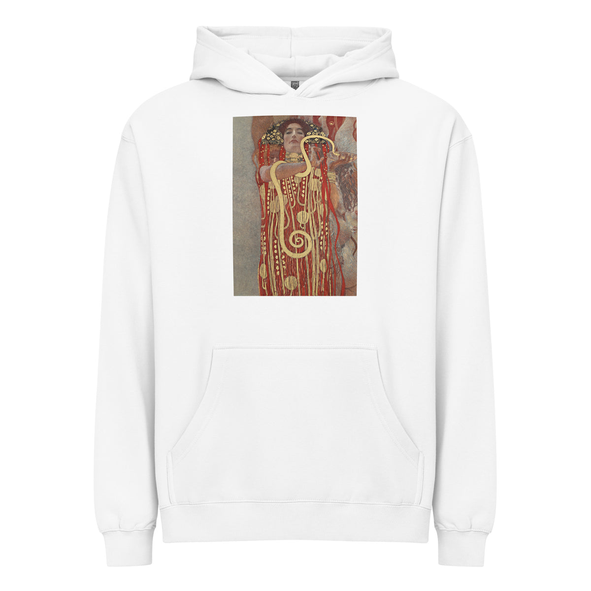 White Hoodie Gustav Klimt Hygieia Famous Painting Signature