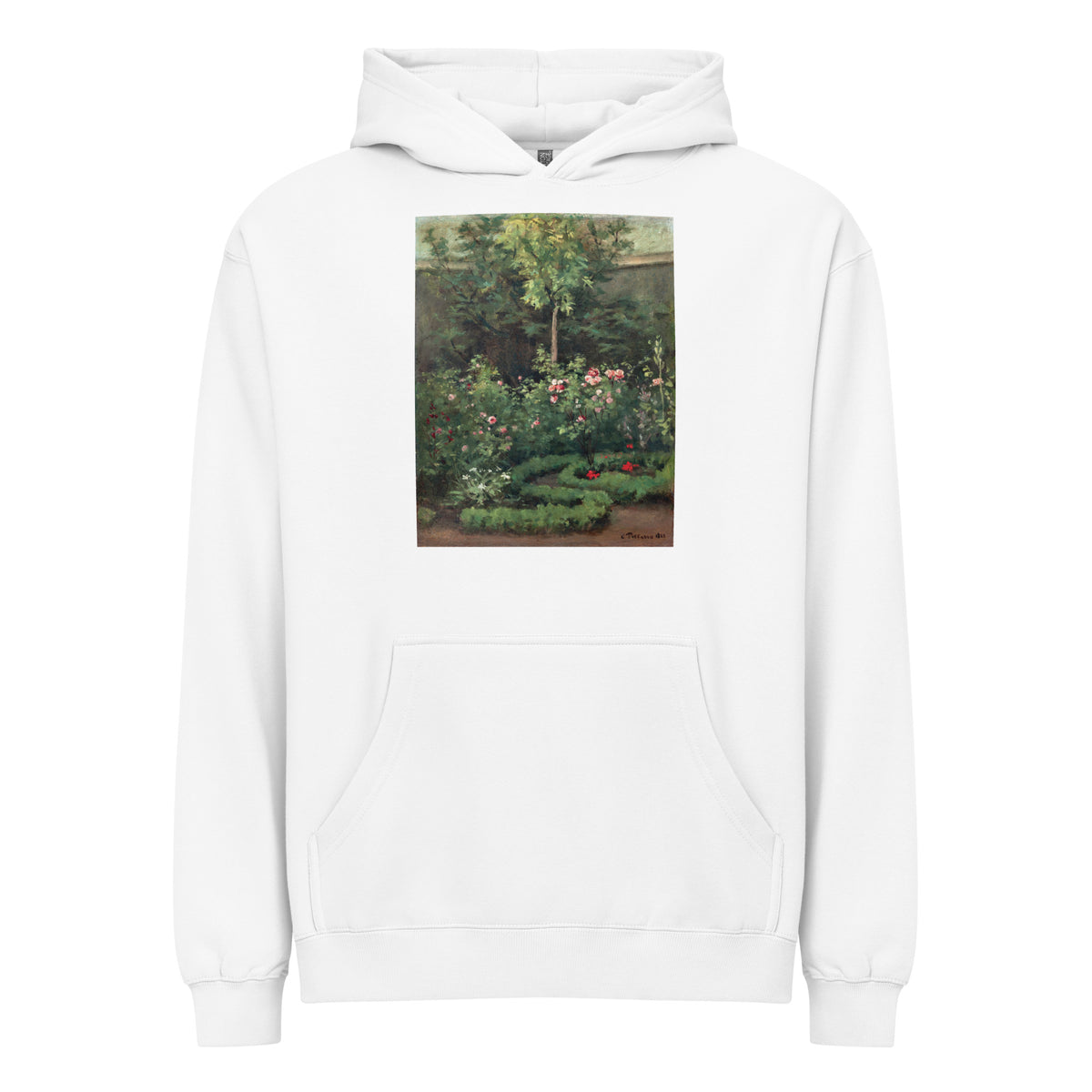 White Hoodie A Rose Garden Signature