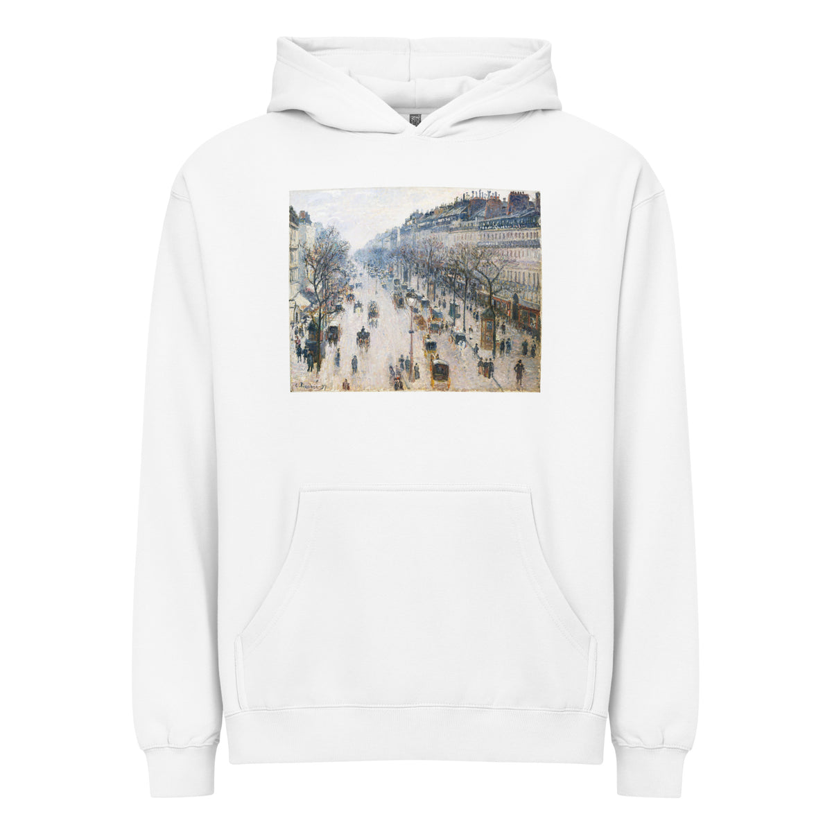 White Hoodie The Boulevard Montmartre On A Winter Morning Signature
