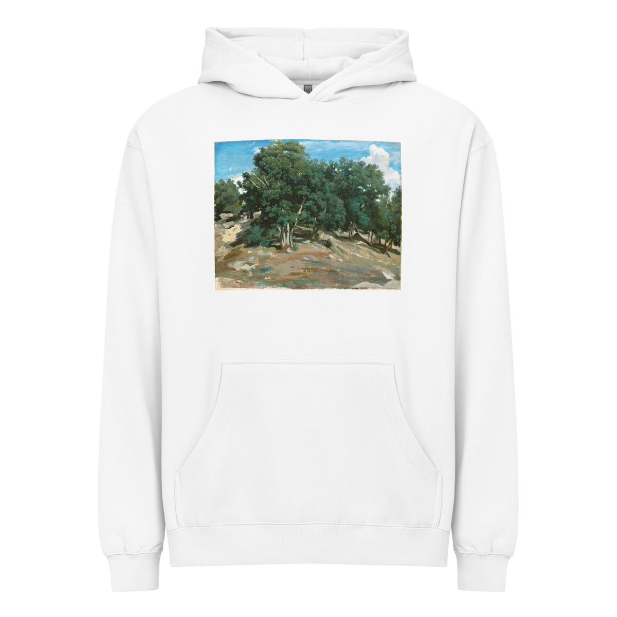 White Hoodie Fontainebleau Oak Trees At Bas-Breau 1832 Or 1833 Signature
