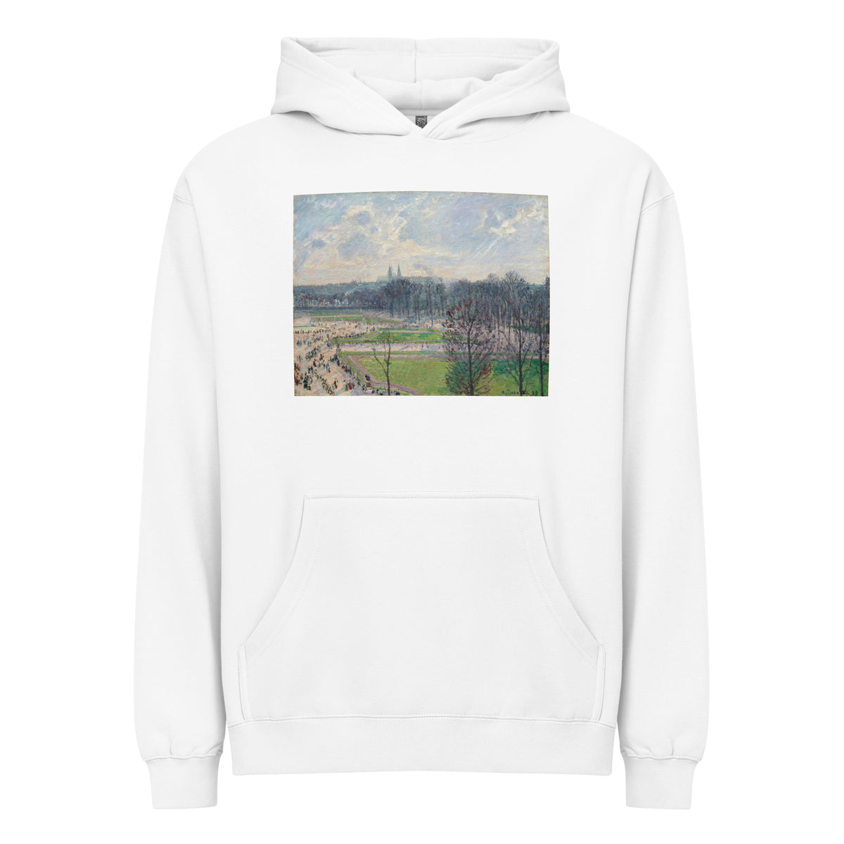 White Hoodie The Garden Of The Tuileries On A Winter Afternoon Signature