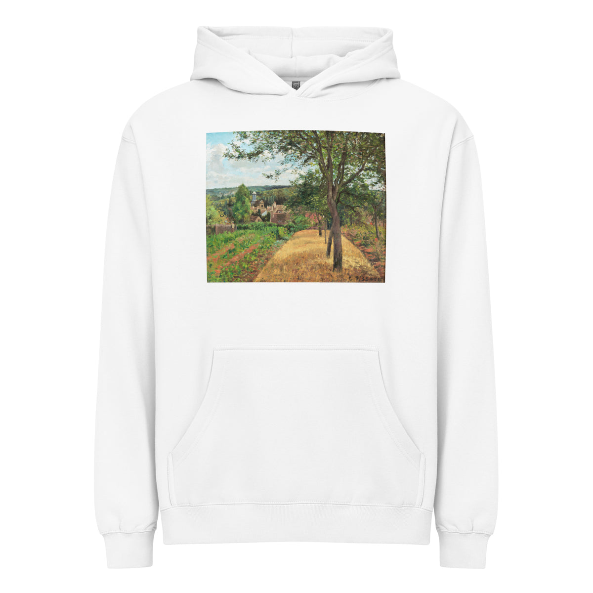 White Hoodie Orchards At Louveciennes Painting In High Resolution Signature