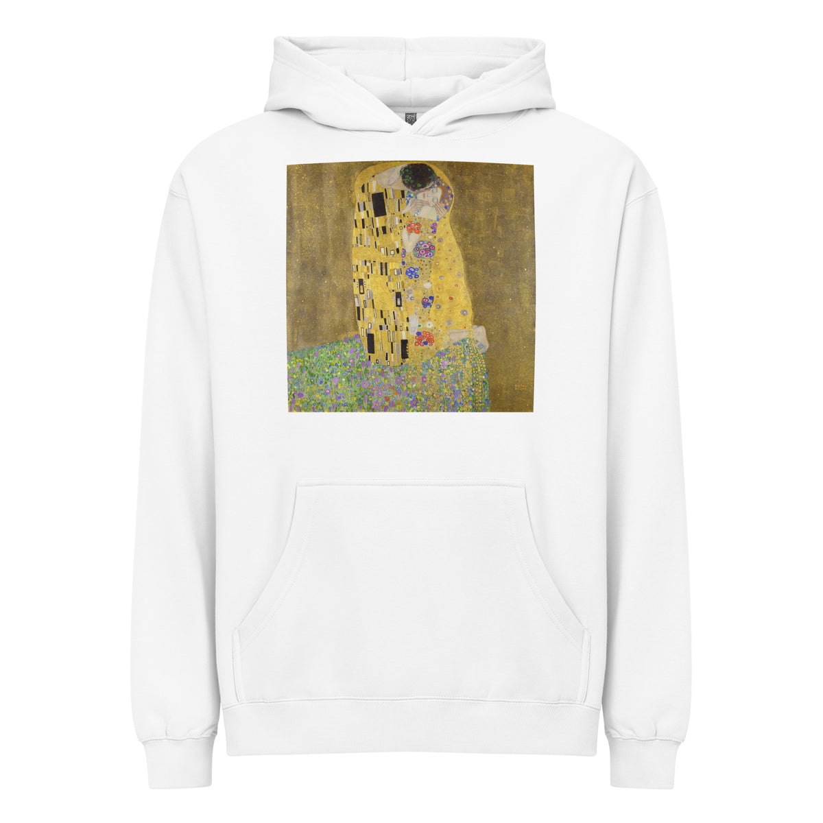 White Hoodie Gustav Klimt The Kiss Famous Painting Signature