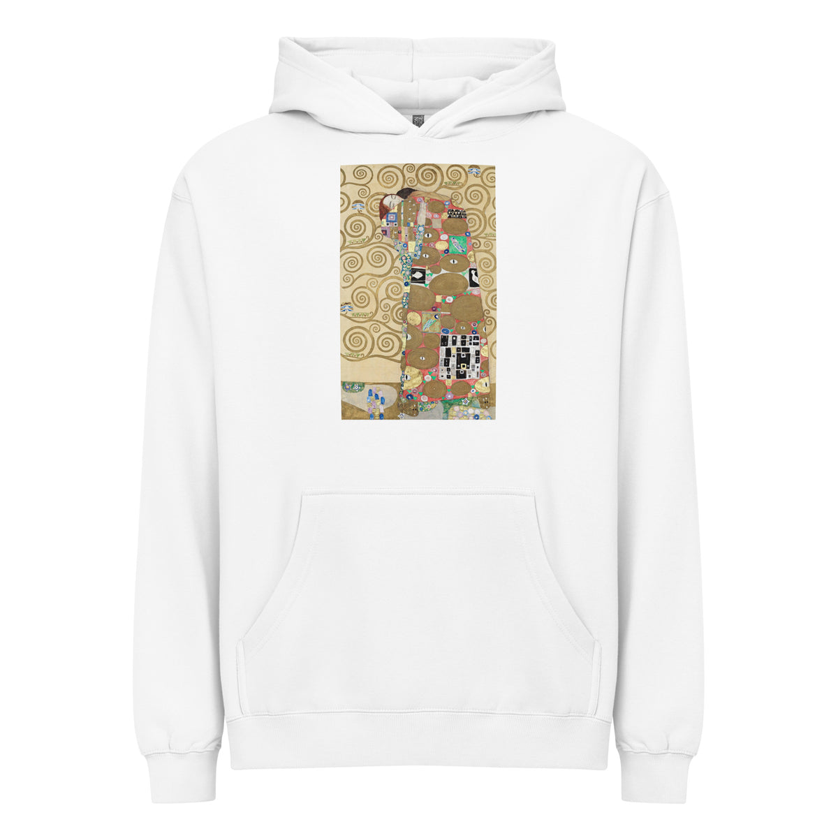 White Hoodie Gustav Klimt Fulfillment Famous Painting Signature