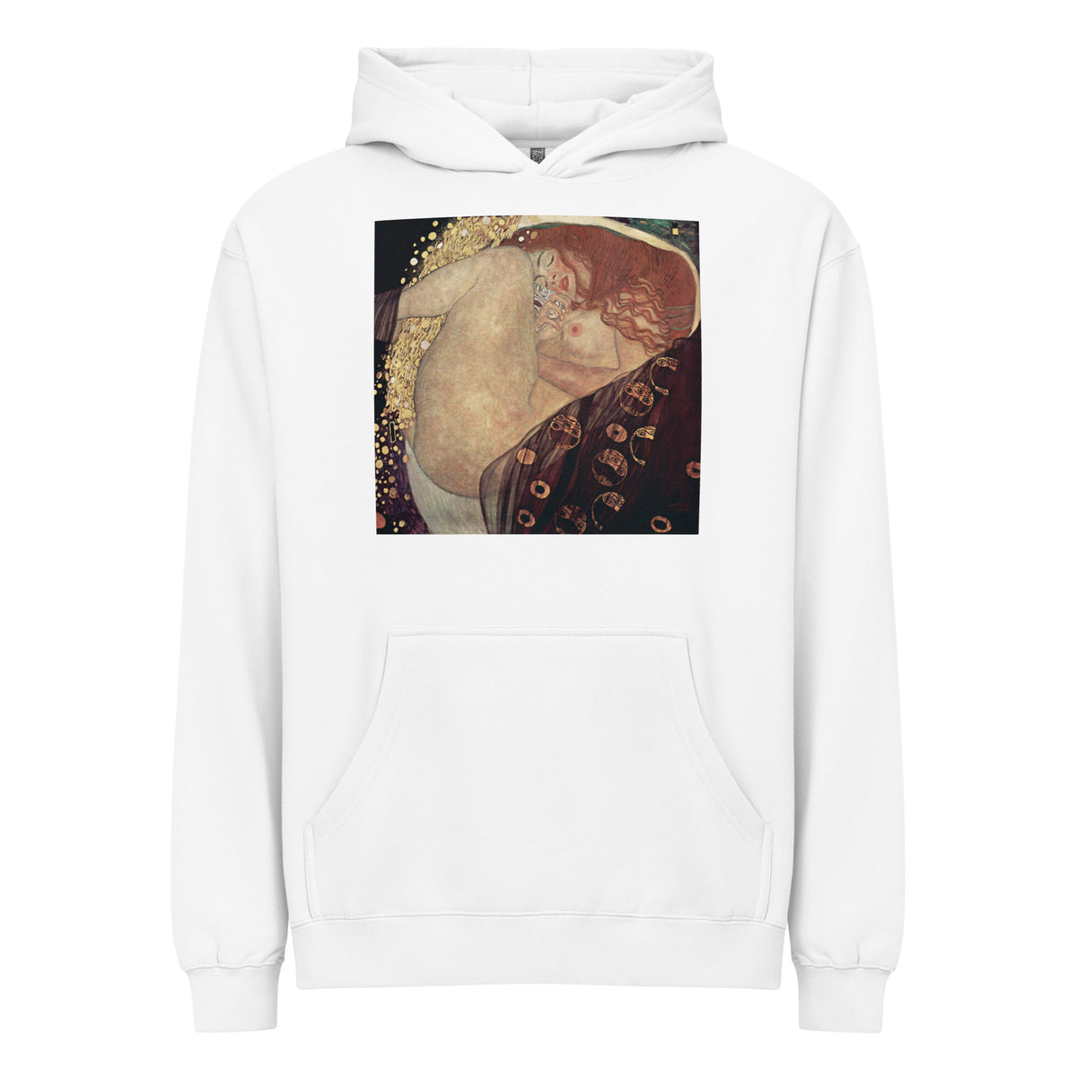 White Hoodie Gustav Klimt Danae Famous Painting Signature