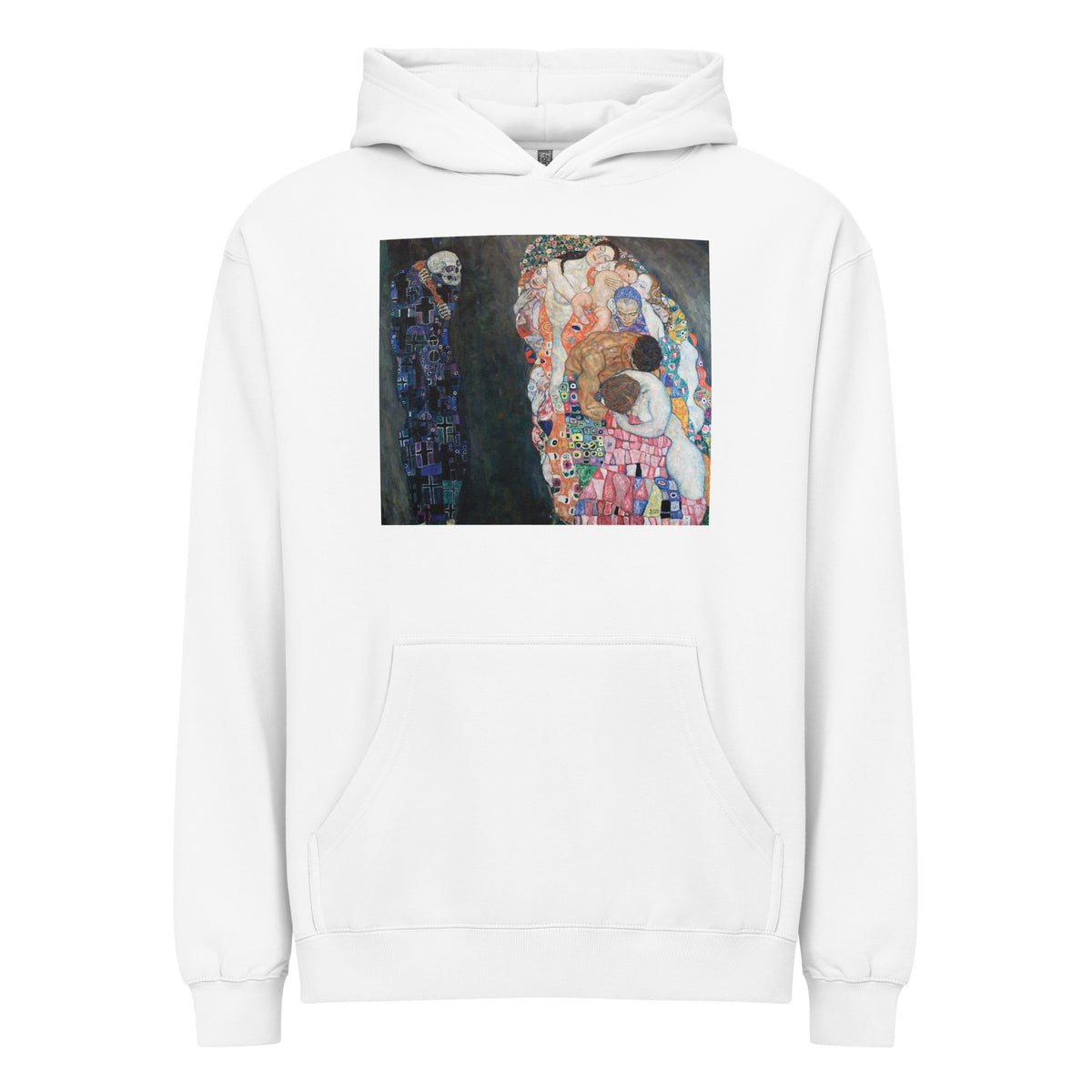 White Hoodie Gustav Klimt Death And Life Famous Painting Signature