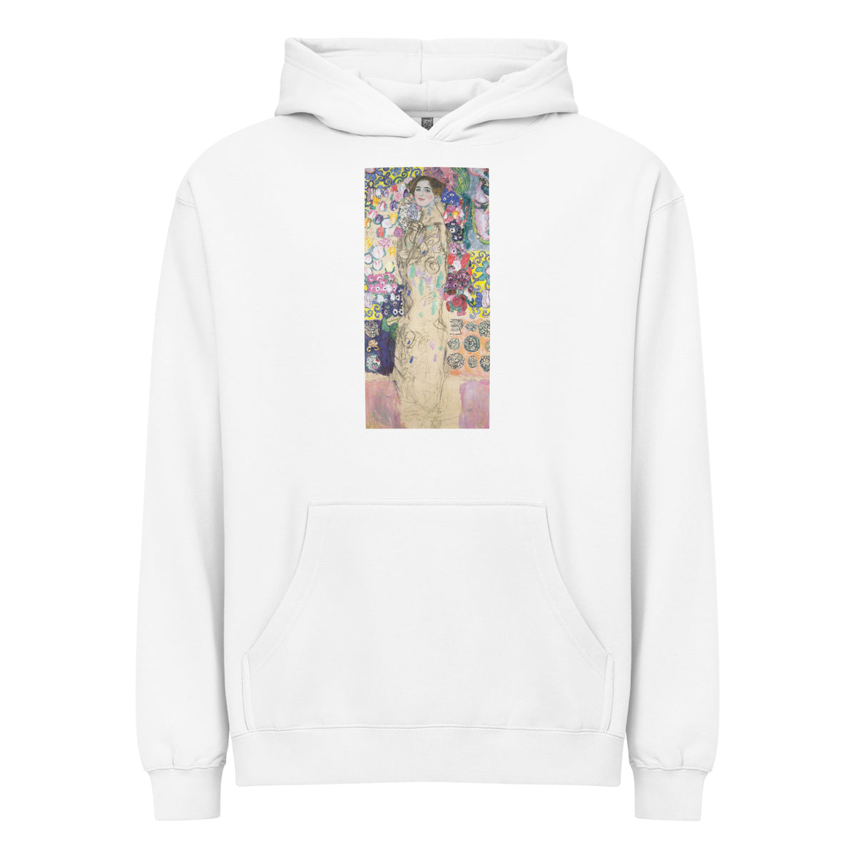 White Hoodie Gustav Klimt Portrait Of Maria Munk Famous Painting Signature