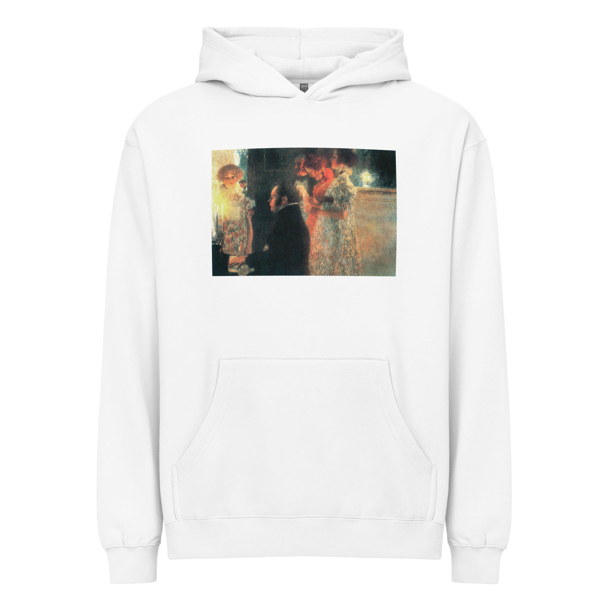 White Hoodie Gustav Klimt Schubert At The Piano II Famous Painting Signature