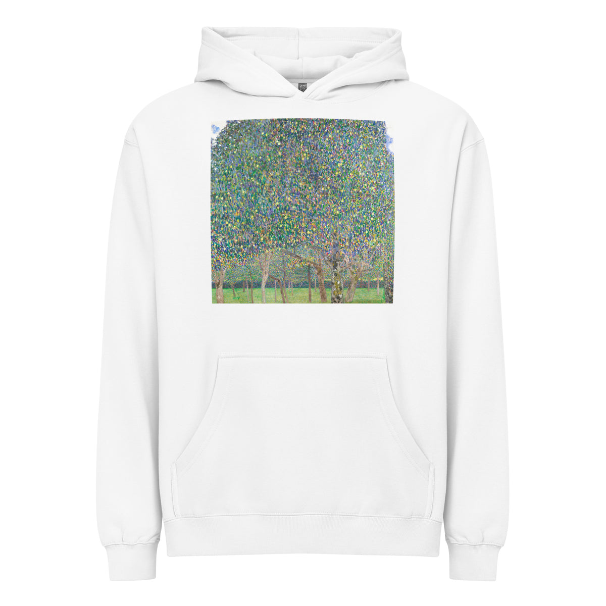 White Hoodie Gustav Klimt Pear Tree Famous Painting Signature