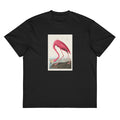 Black T-shirt Pink Flamingo - John James Audubon 1827 Signature