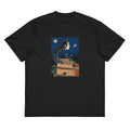 Black T-shirt The Plate Mansion - Katsushika Hokusai 1760 Signature