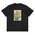 Black T-shirt Blooming Azalea In Blue Pot - Ohara Koson 1920 Signature