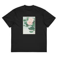 Black T-shirt Water Lily - Ohara Koson 1920 Signature