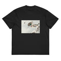 Black T-shirt Two Mallards Near A Snow-Covered Lotus - Ohara Koson 1925 Signature