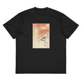 Black T-shirt Great Tit On Paulownia Branch - Ohara Koson 1925 Signature