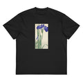 Black T-shirt Blue Irises - Ohara Koson 1900 Signature