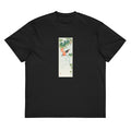 Black T-shirt Songbird In Cucumber Plant - Ohara Koson 1925 Signature
