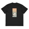 Black T-shirt Two Cranes - Ohara Koson 1925 Signature
