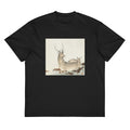 Black T-shirt Couple Of Deers - Ohara Koson 1900 Signature