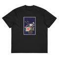 Black T-shirt Bamboo Flower Basket - Ohara Koson 1932 Signature