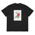 Black T-shirt Blood-Red Bengal Rose Rosa Indica Cruneta Signature