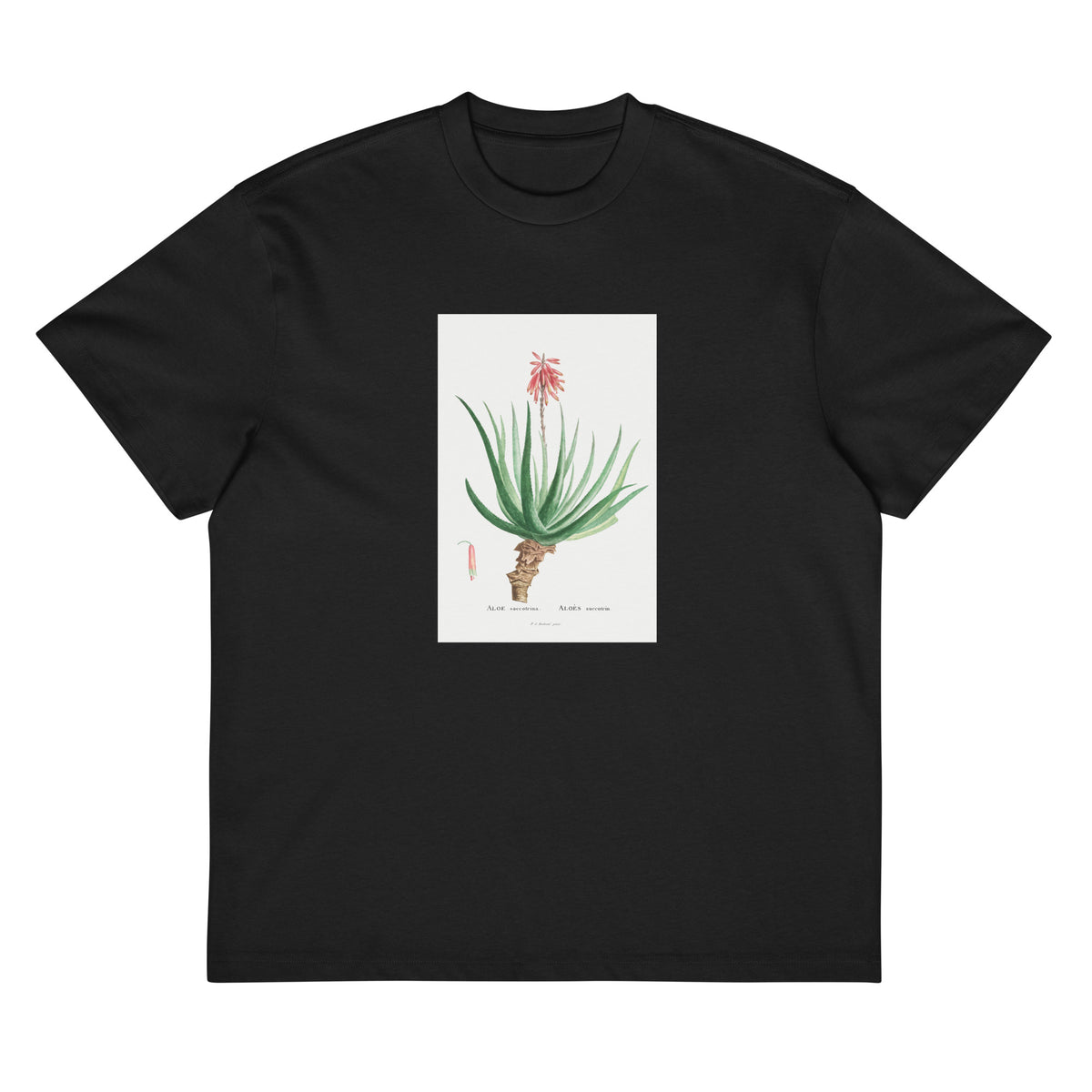 Black T-shirt Aloe Socotrina Image Signature