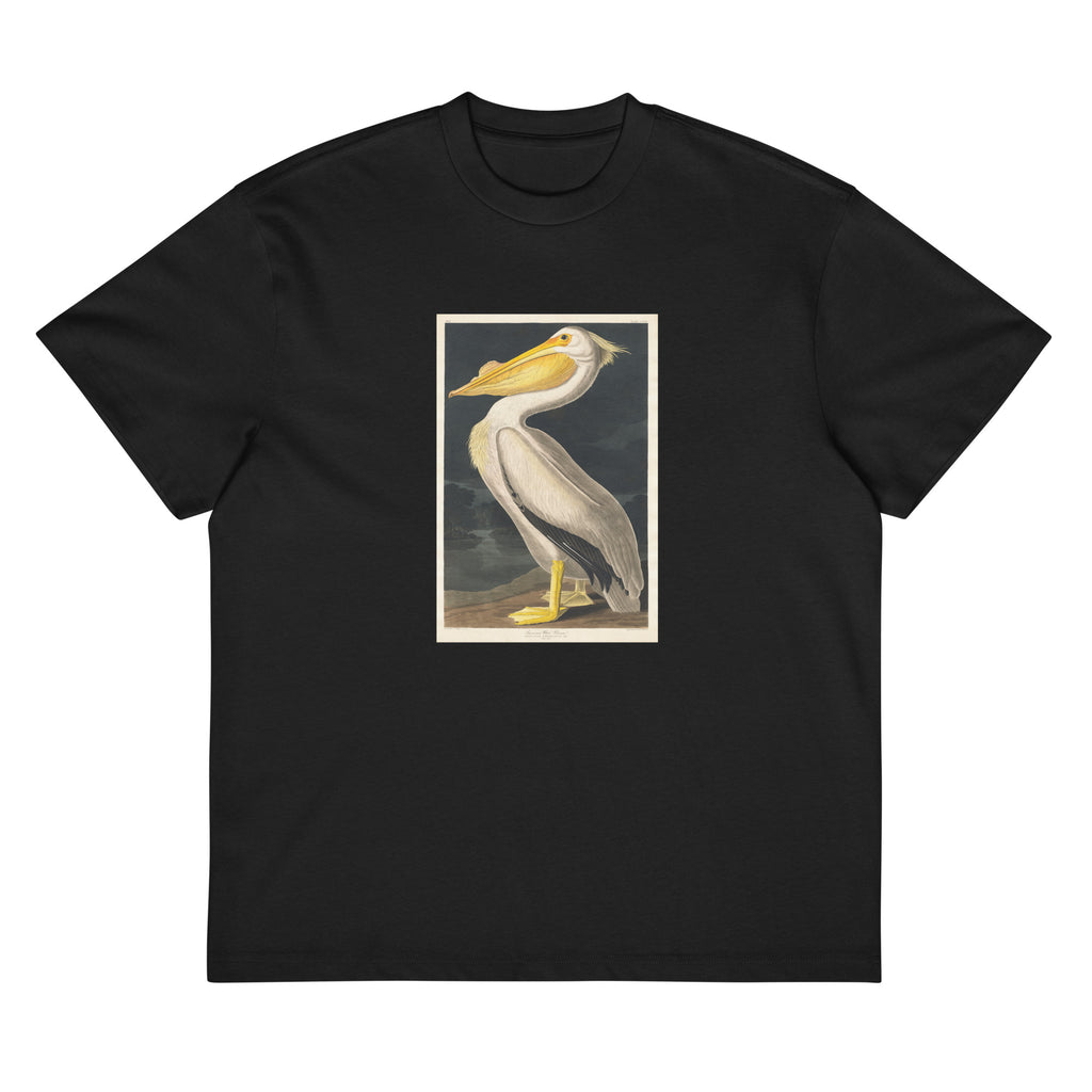 Black T-shirt American White Pelican Signature