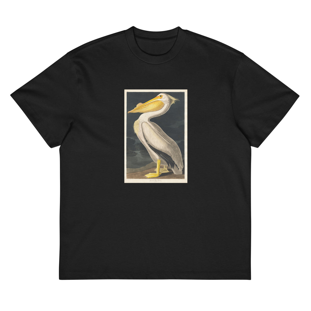 Black T-shirt American White Pelican Signature