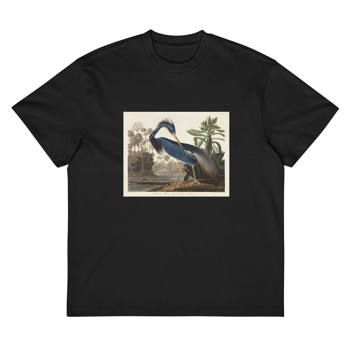 Black T-shirt Louisiana Heron Signature