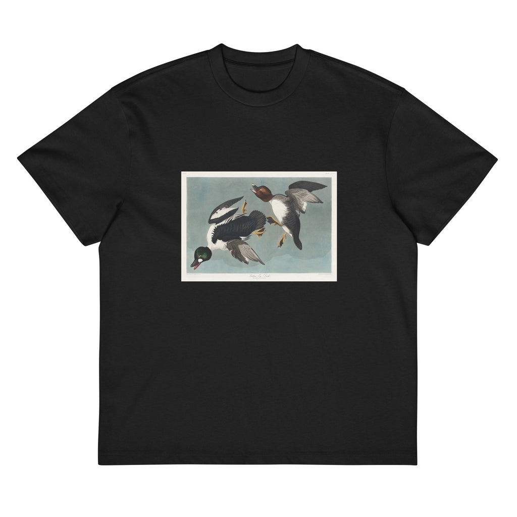 Black T-shirt Golden-Eye Duck Signature