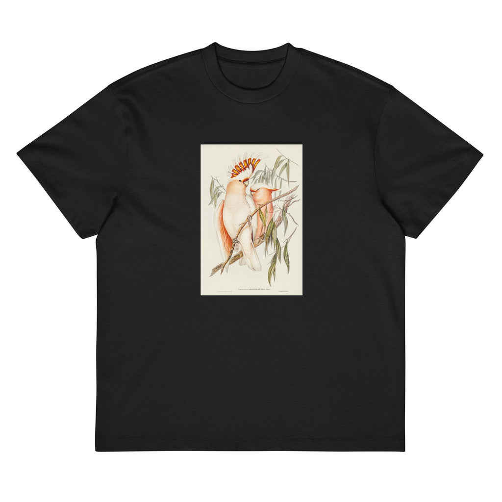 Black T-shirt Leadbeater S Cockatoo Cacatua Leadbeaterii Illustrated - Elizabeth Gould 1804 Signature