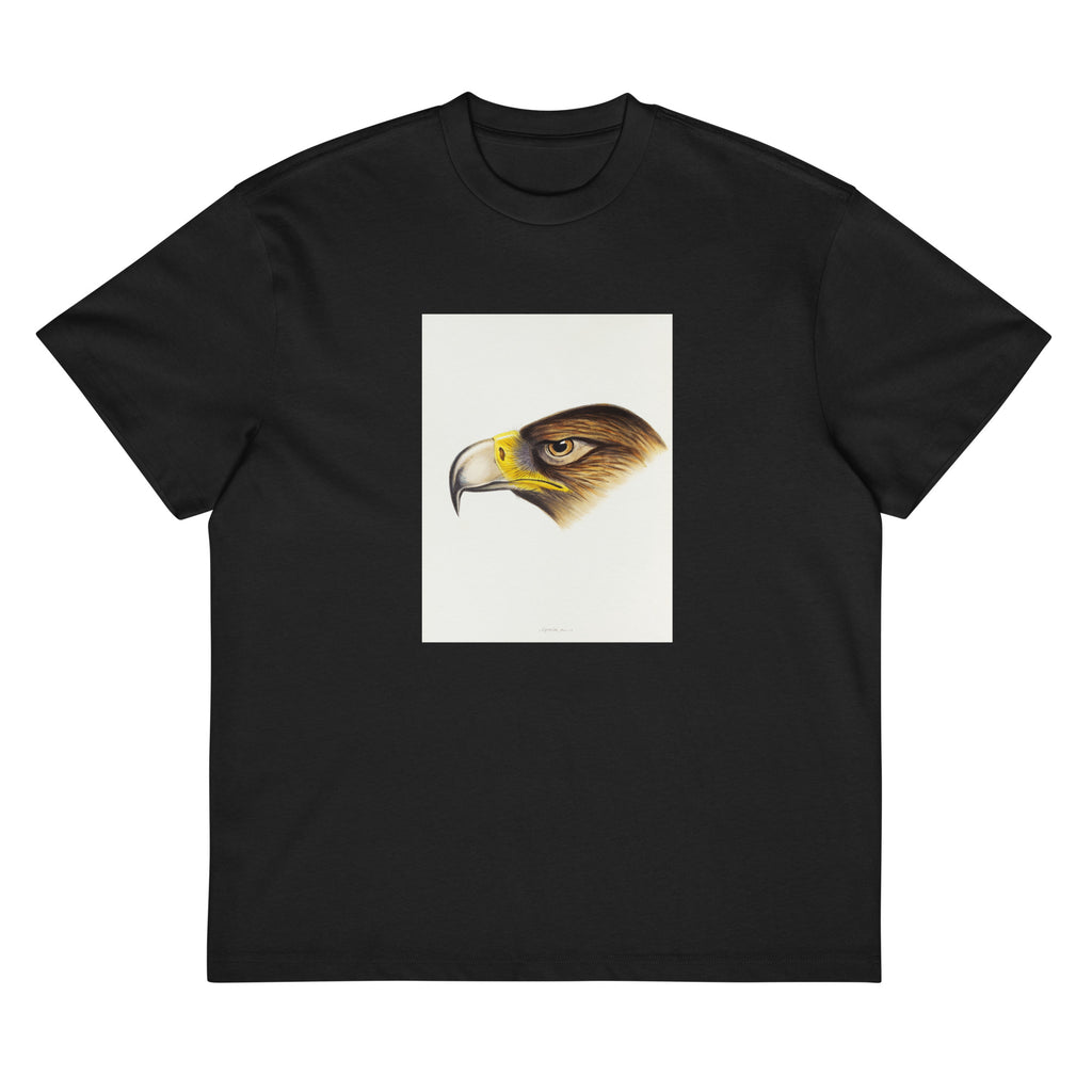 Black T-shirt Wedge-Tailed Eagle Aquila Fucosa Illustrated Signature