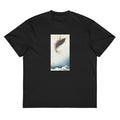 Black T-shirt A Jumping Carp - Ohara Koson 1900 Signature