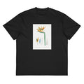 Black T-shirt Bird Of Paradise Illustration Signature