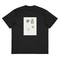 Black T-shirt Tree Leaf Set - Pierre-Joseph Redoute 1759 Signature