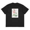 Black T-shirt Old Blush China Also Known As Common Rose Of India Rosa Indica Vulgaris Signature