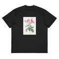 Black T-shirt Rose De Mai Rosa Centifolia Foliacea Signature