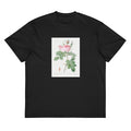 Black T-shirt Rosa Bifera Officinalis Also Known As Rose Of Perfume Signature