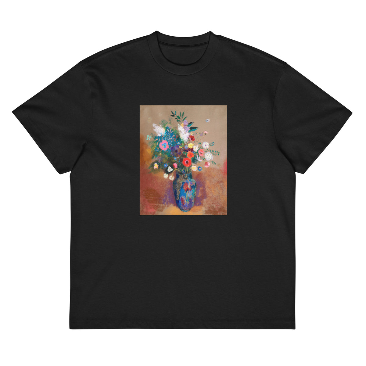 Black T-shirt Bouquet Of Flowers 1900 1905 Signature