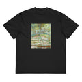 Black T-shirt Bridge Over A Pond Of Water Lilies Signature
