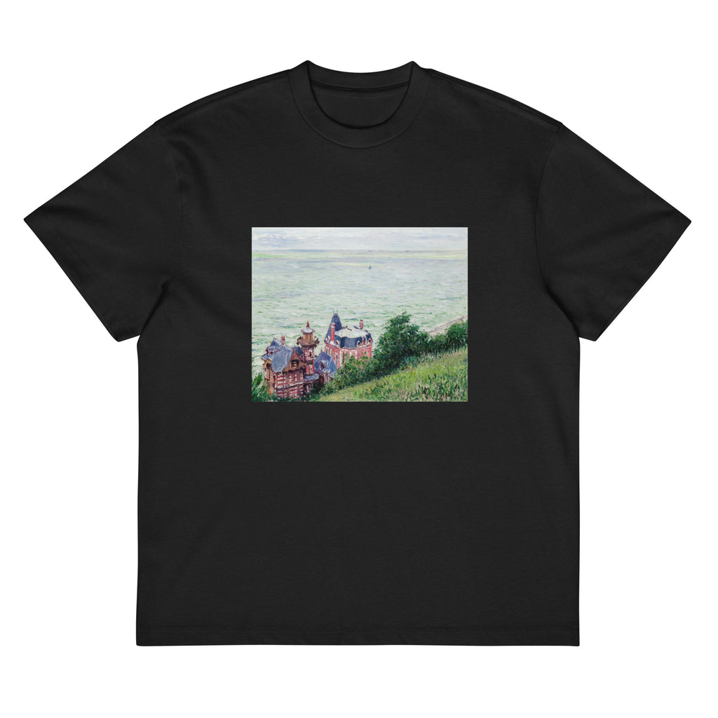 Black T-shirt Villas At Trouville Painting In High Resolution Signature