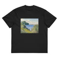 Black T-shirt The Seine At Argenteuil Painting In High Resolution Signature