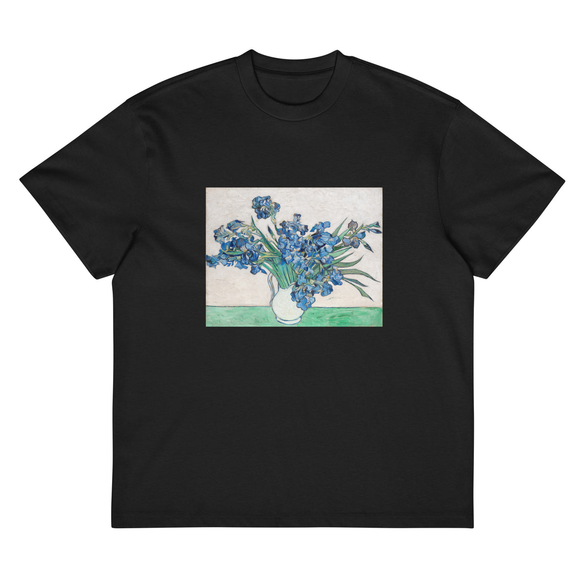 Black T-shirt Vincent Van Gogh S Irises Signature