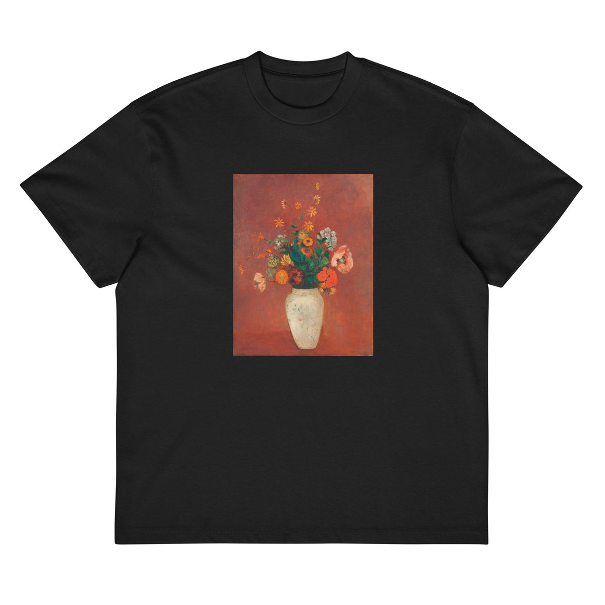 Black T-shirt Bouquet In A Chinese Vase 1912 1914 Signature